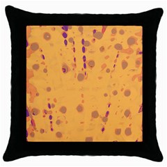 Orange Decor Throw Pillow Case (black) by Valentinaart