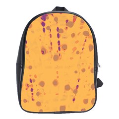 Orange Decor School Bags(large)  by Valentinaart