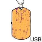 Orange decor Dog Tag USB Flash (Two Sides)  Front