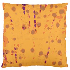 Orange Decor Large Flano Cushion Case (one Side) by Valentinaart