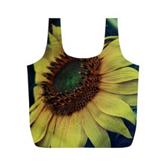 Sunflower Photography  Full Print Recycle Bags (m)  by vanessagf