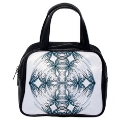 Mandala Blue And White Classic Handbags (one Side)