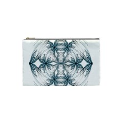 Mandala Blue And White Cosmetic Bag (small) 