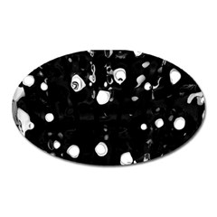 Black Dream  Oval Magnet by Valentinaart