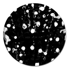 Black Dream  Magnet 5  (round) by Valentinaart