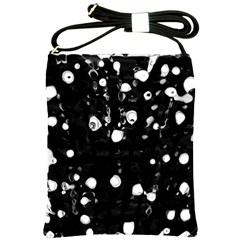 Black Dream  Shoulder Sling Bags by Valentinaart