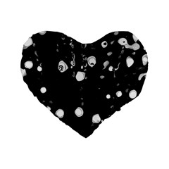 Black Dream  Standard 16  Premium Heart Shape Cushions by Valentinaart