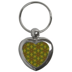 Camo Abstract Shell Pattern Key Chains (heart)  by TanyaDraws