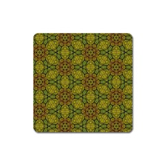 Camo Abstract Shell Pattern Square Magnet by TanyaDraws