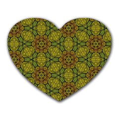 Camo Abstract Shell Pattern Heart Mousepads by TanyaDraws