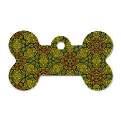 Camo Abstract Shell Pattern Dog Tag Bone (one Side)