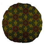 Camo Abstract Shell Pattern Large 18  Premium Flano Round Cushions Back