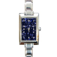 Blue Dream Rectangle Italian Charm Watch by Valentinaart