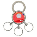 Cute face 3-Ring Key Chains Front