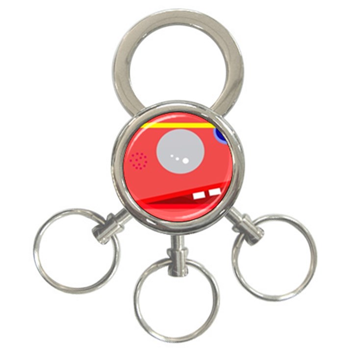 Cute face 3-Ring Key Chains