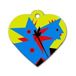 Clock Dog Tag Heart (Two Sides) Front