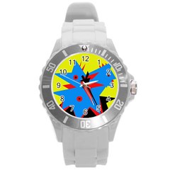 Clock Round Plastic Sport Watch (l) by Valentinaart