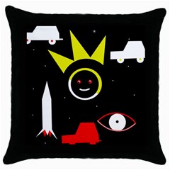 Stay Cool Throw Pillow Case (black) by Valentinaart