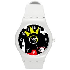 Stay Cool Round Plastic Sport Watch (m) by Valentinaart