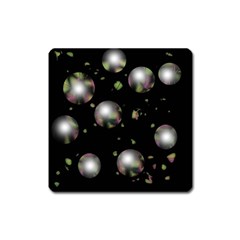 Silver Balls Square Magnet by Valentinaart