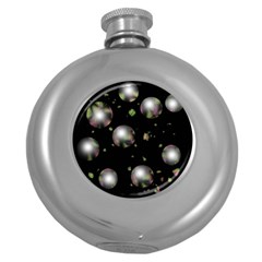 Silver Balls Round Hip Flask (5 Oz) by Valentinaart