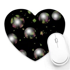 Silver Balls Heart Mousepads by Valentinaart