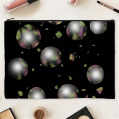 Silver Balls Cosmetic Bag (xxxl)  by Valentinaart