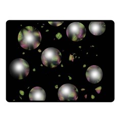 Silver Balls Double Sided Fleece Blanket (small)  by Valentinaart