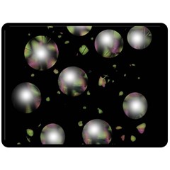 Silver Balls Double Sided Fleece Blanket (large)  by Valentinaart