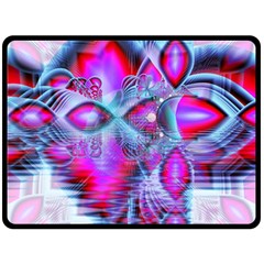 Crystal Northern Lights Palace, Abstract Ice  Double Sided Fleece Blanket (large)  by DianeClancy