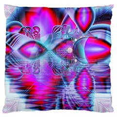 Crystal Northern Lights Palace, Abstract Ice  Standard Flano Cushion Case (two Sides) by DianeClancy