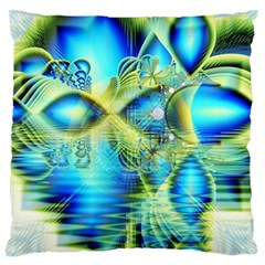 Crystal Lime Turquoise Heart Of Love, Abstract Standard Flano Cushion Case (one Side) by DianeClancy