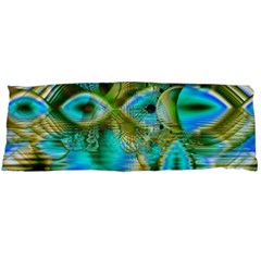 Crystal Gold Peacock, Abstract Mystical Lake Body Pillow Case (dakimakura) by DianeClancy