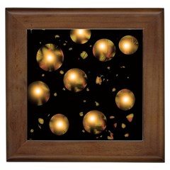 Golden balls Framed Tiles