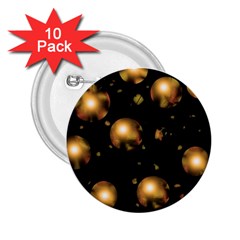 Golden balls 2.25  Buttons (10 pack) 