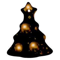 Golden balls Christmas Tree Ornament (2 Sides)