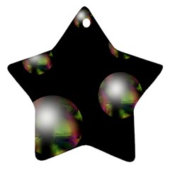 Silver Pearls Star Ornament (two Sides)  by Valentinaart