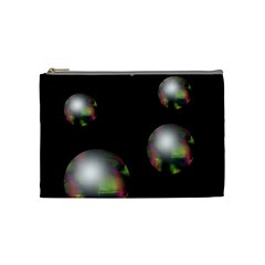 Silver Pearls Cosmetic Bag (medium)  by Valentinaart