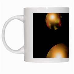 Golden Pearls White Mugs by Valentinaart