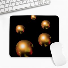 Golden Pearls Large Mousepads by Valentinaart