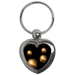 Golden Pearls Key Chains (heart)  by Valentinaart