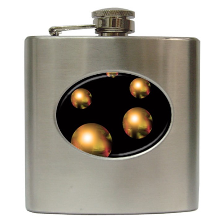 Golden pearls Hip Flask (6 oz)