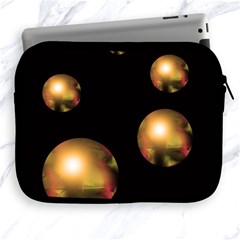 Golden Pearls Apple Ipad 2/3/4 Zipper Cases by Valentinaart