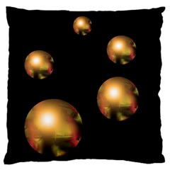 Golden Pearls Standard Flano Cushion Case (one Side) by Valentinaart