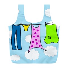 Laundry Full Print Recycle Bags (l)  by Valentinaart