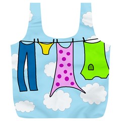 Laundry Full Print Recycle Bags (l)  by Valentinaart