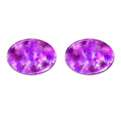 Purple Splatter Pattern Cufflinks (oval) by traceyleeartdesigns