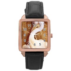 920-pelican Rose Gold Leather Watch  by PimpinellaArt