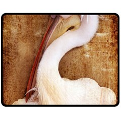 920-pelican Double Sided Fleece Blanket (medium)  by PimpinellaArt