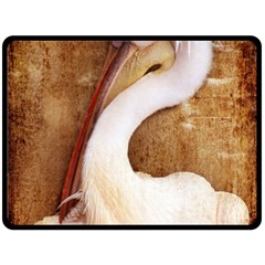 920-pelican Double Sided Fleece Blanket (large)  by PimpinellaArt